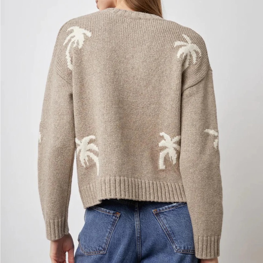 Rails Zoey Palm Tree Sweater In Oatmeal And Ivory - image 3